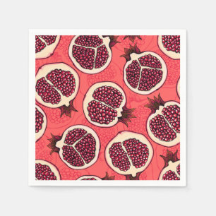 Pomegranate slices 2 napkins