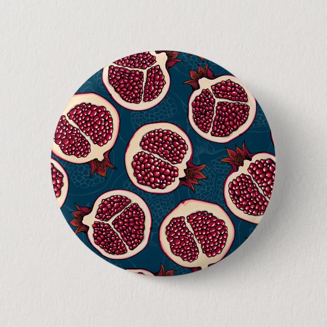 Pomegranate slices button (Front)
