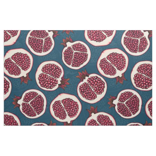 Pomegranate slices fabric