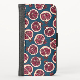 Pomegranate slices iPhone x wallet case