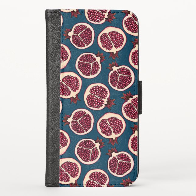 Pomegranate slices iPhone wallet case (Front)