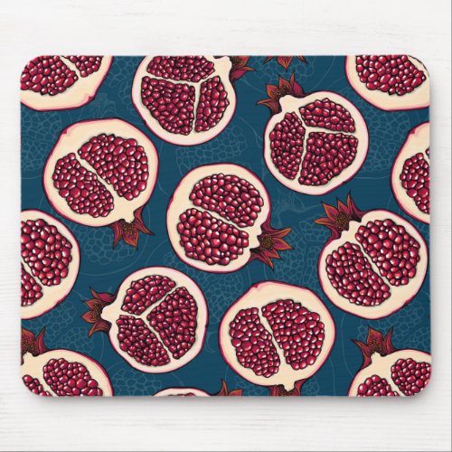 Pomegranate slices mouse pad