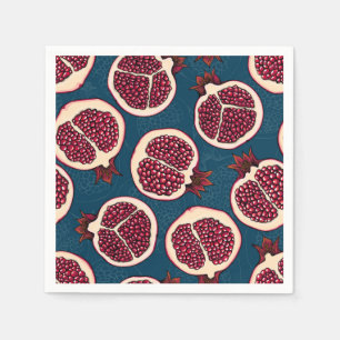 Pomegranate slices napkins
