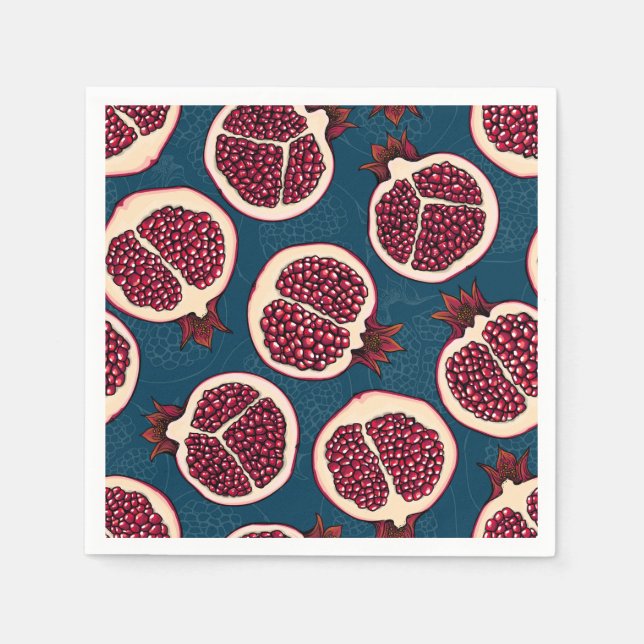 Pomegranate slices napkins (Front)