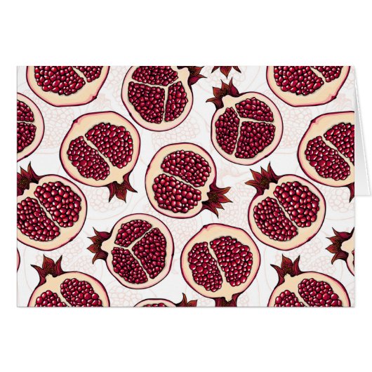 Pomegranate slices on white (Front Horizontal)