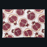 Pomegranate slices on white kitchen towel<br><div class="desc">Pomegranate slices seamless pattern drawn in Illustrator</div>