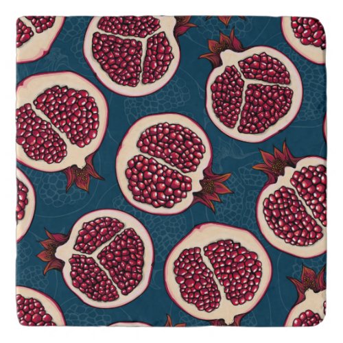Pomegranate slices trivet