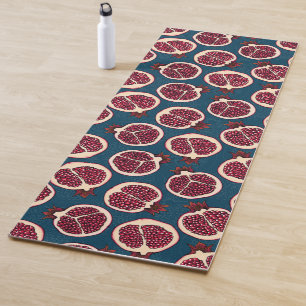 Pomegranate slices yoga mat