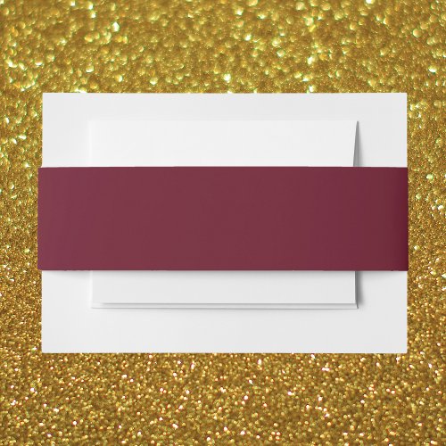 Pomegranate Solid Color Invitation Belly Band