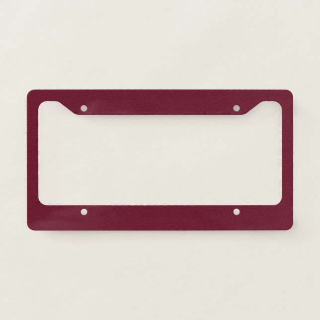 Pomegranate Solid Color License Plate Frame (Front)