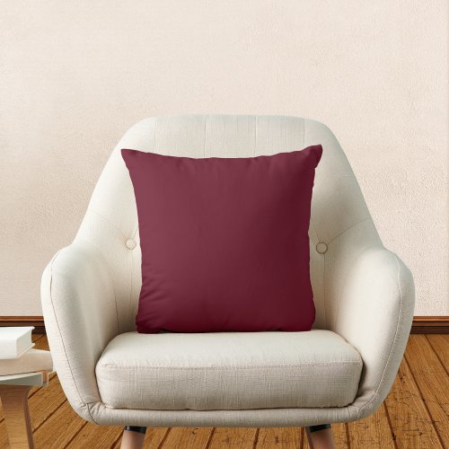 Pomegranate Solid Color Throw Pillow