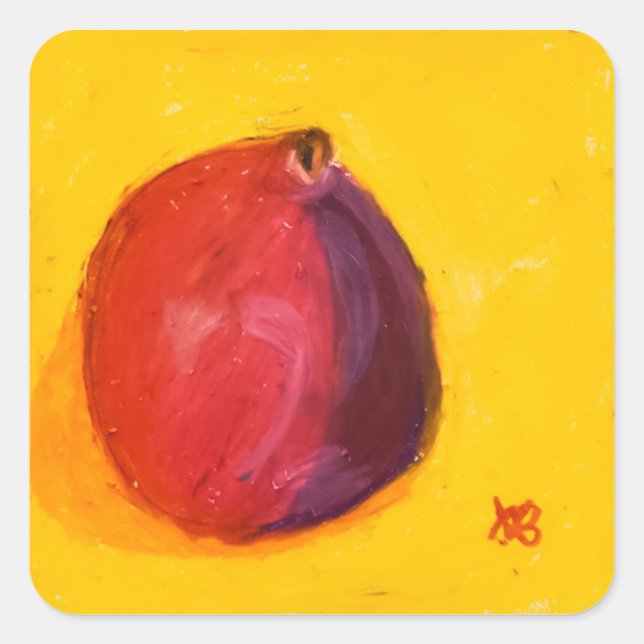 Pomegranate Square Sticker (Front)