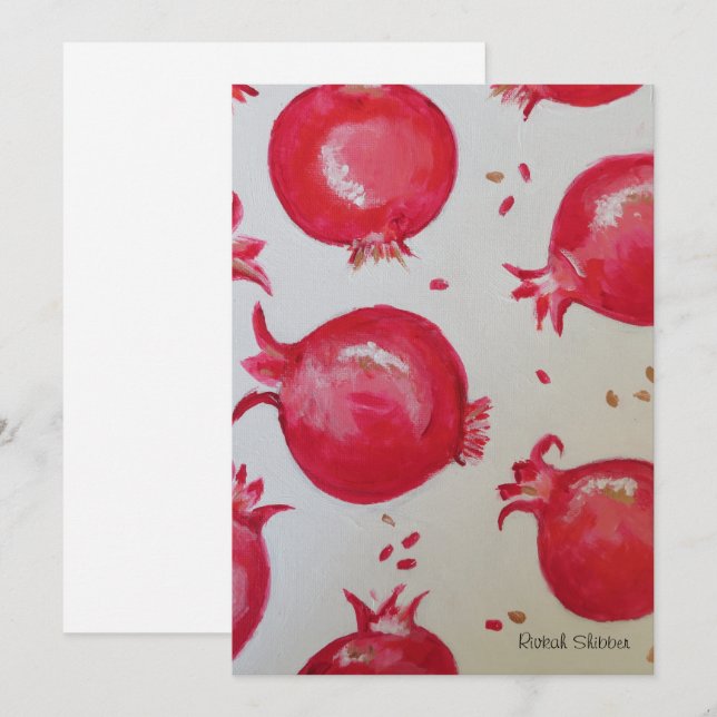 Pomegranate Thank You Card (Front/Back)