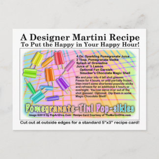 Pomegranate-Tini Pop-sikles Recipe Postcard