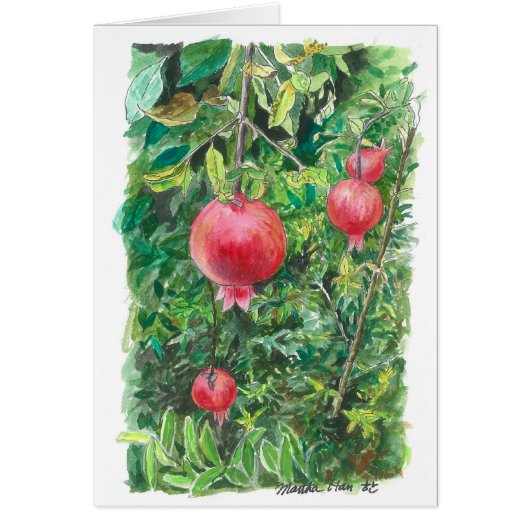 Pomegranate tree cards (Front)