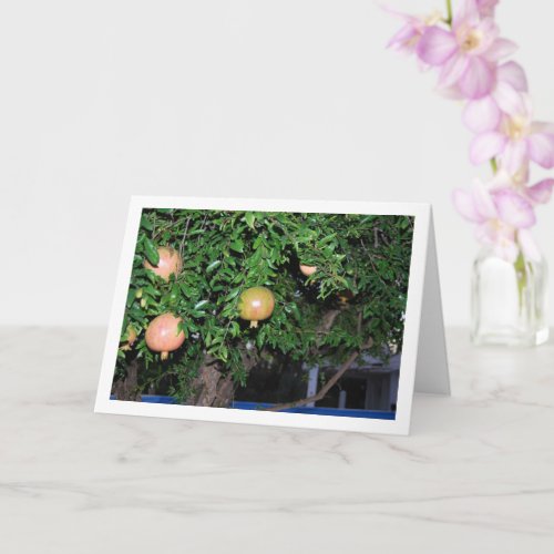 Pomegranate Tree Portrait Card