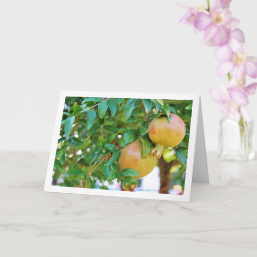 Pomegranate Tree Portrait Card