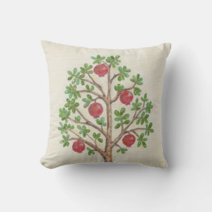Pomegranate Tree throw pillow