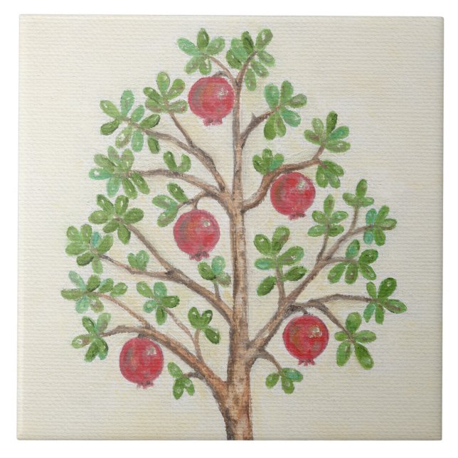 Pomegranate Tree wall tile (Front)
