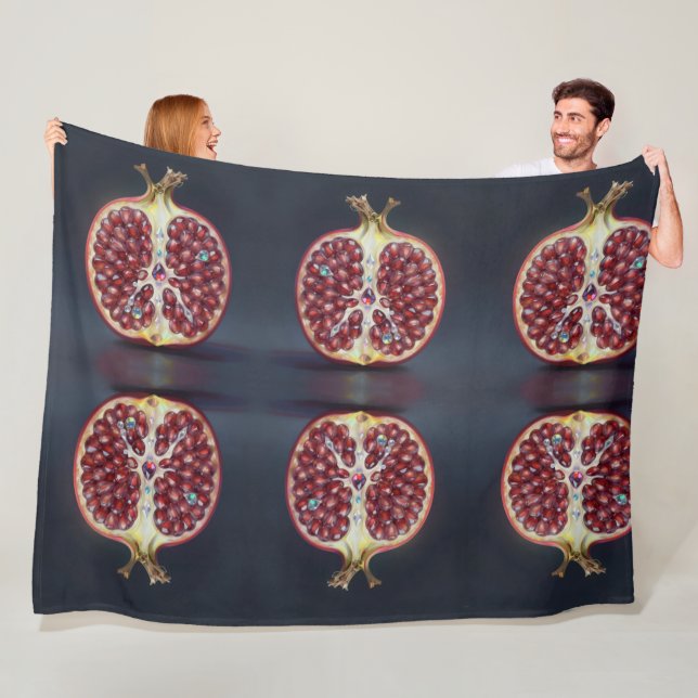 Pomegranate – Valuable Fruit for Health  Fleece Blanket (In Situ)