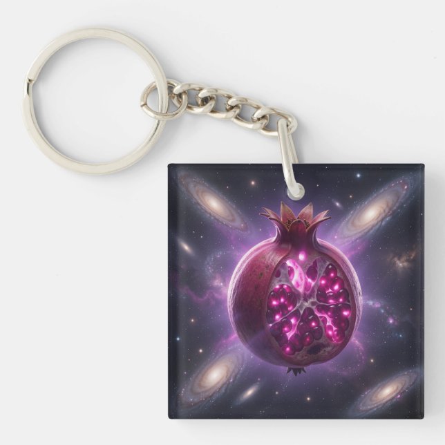 Pomegranate – Valuable Fruit for Health Keychain (Front)