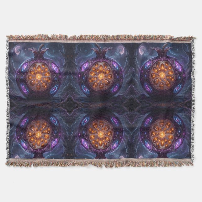 Pomegranate – Valuable Fruit for Health Throw Blanket (Front)