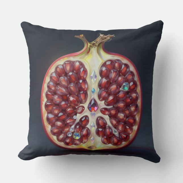 Pomegranate – Valuable Fruit for Health  Throw Pillow (Front)