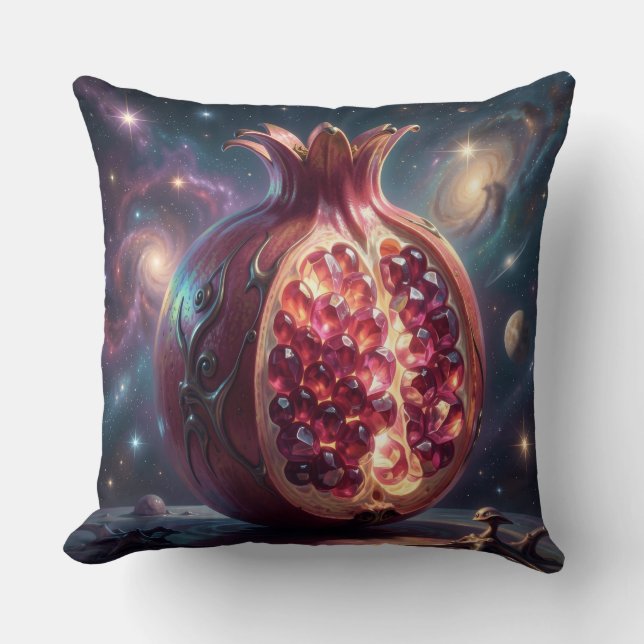Pomegranate – Valuable Fruit for Health Throw Pillow (Front)