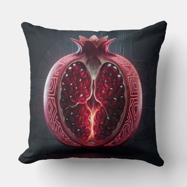 Pomegranate - Valuable Fruit for Health Throw Pillow (Front)