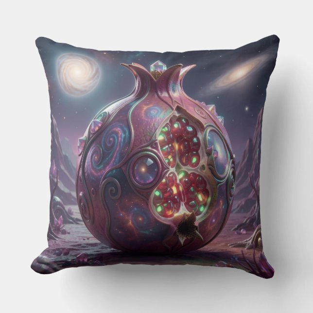 Pomegranate – Valuable Fruit for Health Throw Pillow (Front)