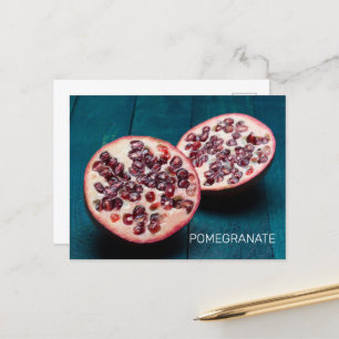 Pomegranate Vegan Fruit Gourmet Foodie Souvenir Holiday Postcard