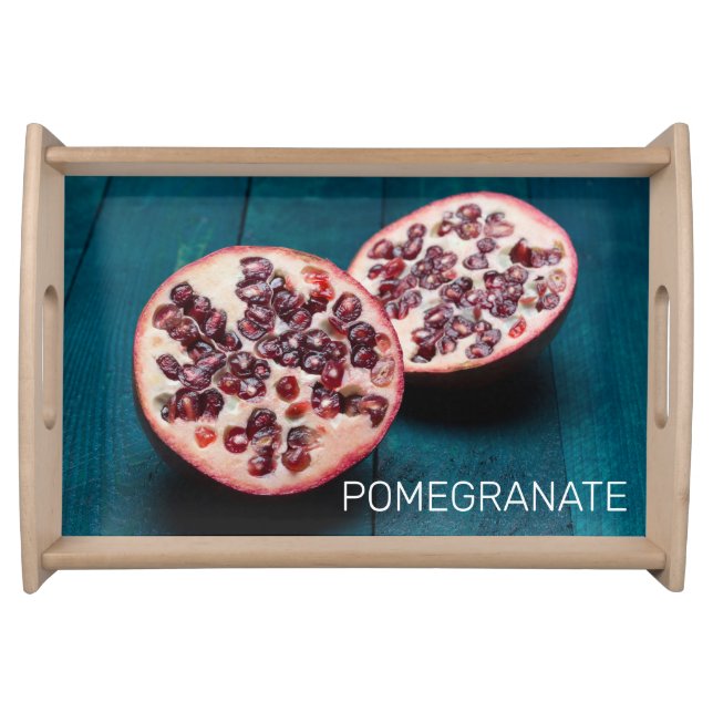 Pomegranate Vegan Fruit Gourmet Foodie Souvenir Serving Tray (Front)