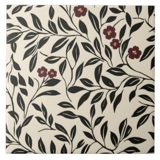 Pomegranate Vine Ceramic Tile