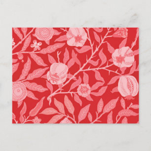 Pomegranate vintage in Christmas Red Postcard