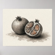 Pomegranate Wall Art Kitchen Still Life Poster