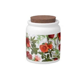 Pomegranate Watercolor Candy Jar by LilithDeAnu at Zazzle