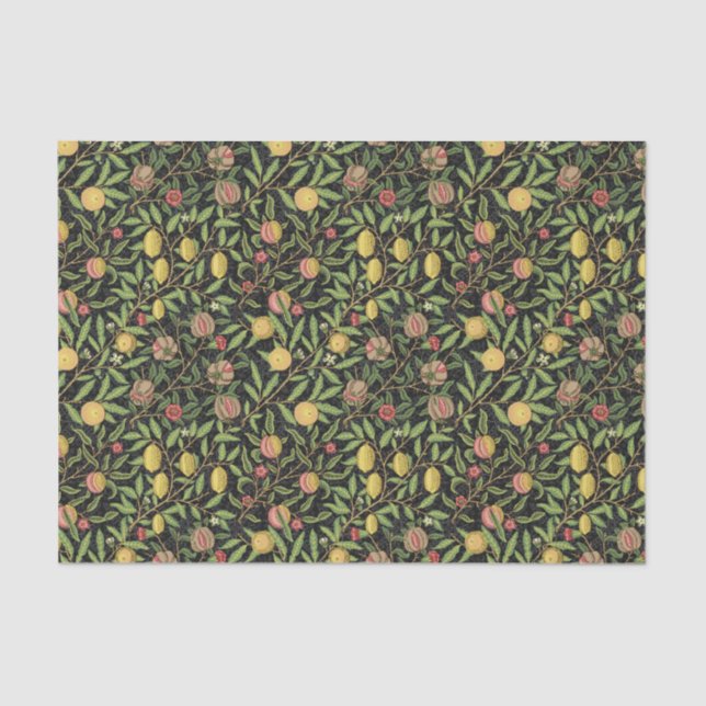 Pomegranate William Morris original black Tissue P Paper (Front)