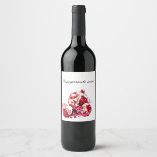 Pomegranate wine label. wine label