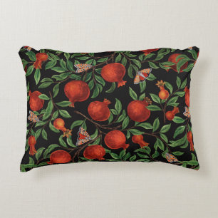 Pomegranates and Bella Moths Accent Pillow
