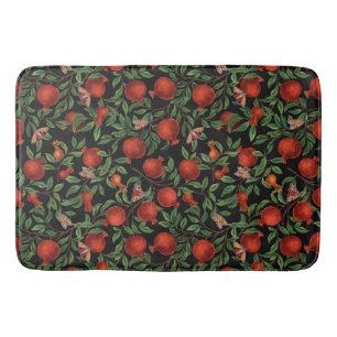 Pomegranates and Bella Moths  Bath Mat