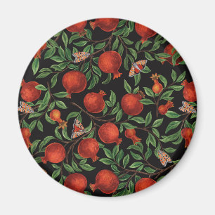 Pomegranates and Bella Moths Magnet