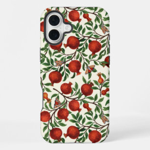 Pomegranates and Bella Moths on off white iPhone 16 Plus Case