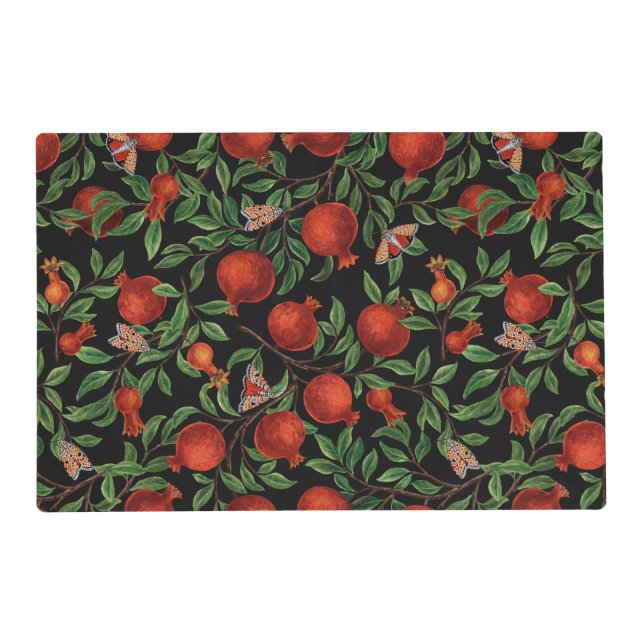 Pomegranates and Bella Moths  Placemat (Front)