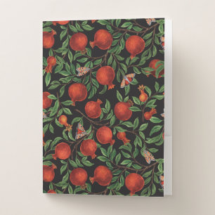 Pomegranates and Bella Moths Pocket Folder