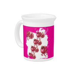 Pomegranates Beverage Pitcher