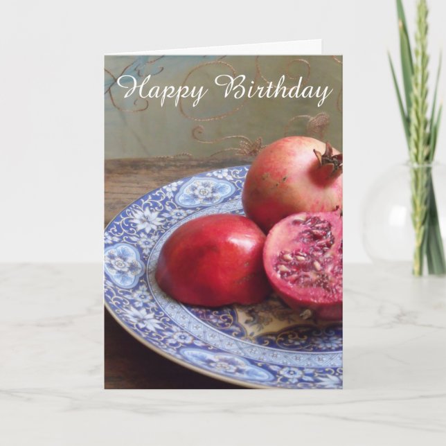 Pomegranates Birthday Card (Front)
