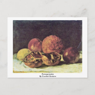 Pomegranates By Courbet Gustave Postcard