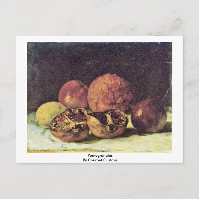Pomegranates By Courbet Gustave Postcard (Front)