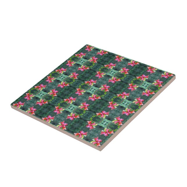 Pomegranates Growing Ceramic Tile (Side)
