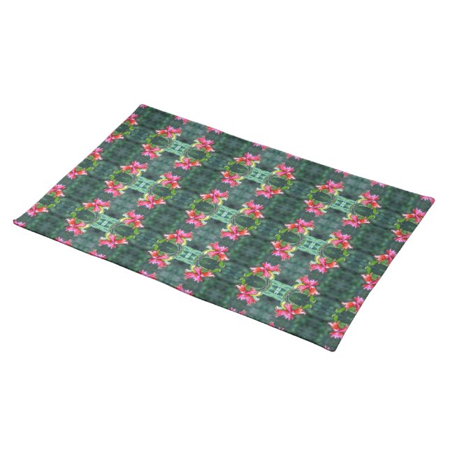 Pomegranates Growing Cloth Placemat (On Table)
